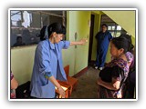 Cecy directing some volunteers - July 6, 2019