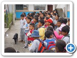 Children listening in Loma Gorda (29 Nov 2019)