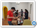 Quito - preparing candy bags (26 Nov 2019)