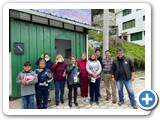 Mission team outside "New Rebirth" Church in La Comuna neighorhood