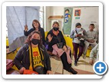 Nancy, Gina and Maria Augusta at Santa Rosa school -  Loma Gorda 25 NOV 2022