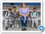 Jackie with children - Loma Gorda 25 NOV 2022