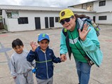 Jakelin with kids at Santa Rosa school at Loma Gorda - June 2, 2023