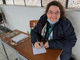 Nancy registering patients at Patricia Brown school at Santa Monica - June 4, 2023