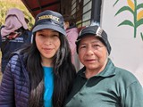 Erika and Delia at Nino Emanuel school at Chaupiloma - June 5, 2023